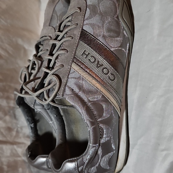 Coach Gray Monogram Sneakers - Picture 3 of 5